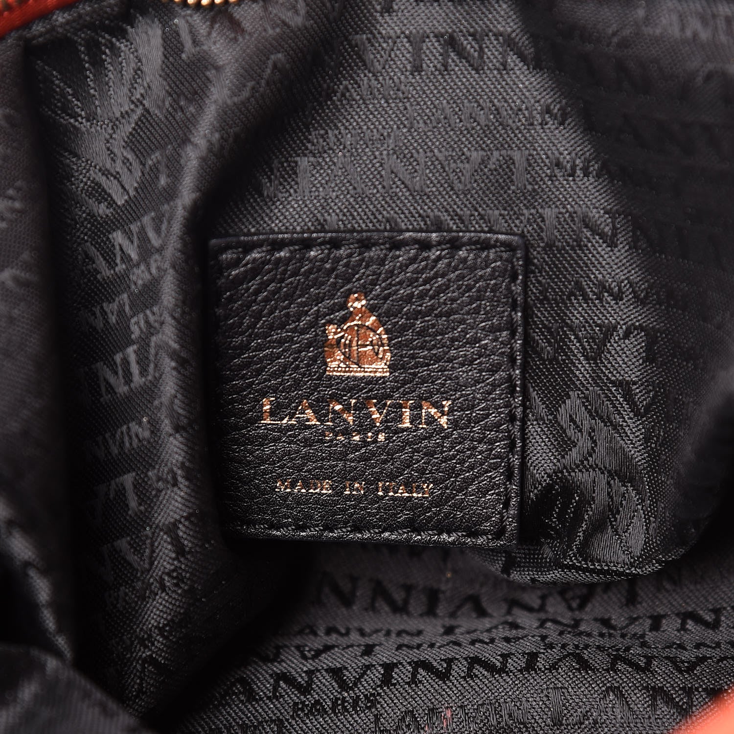 Lanvin Lambskin Quilted Amalia Cosmetic Pouch Coral 8 of 13