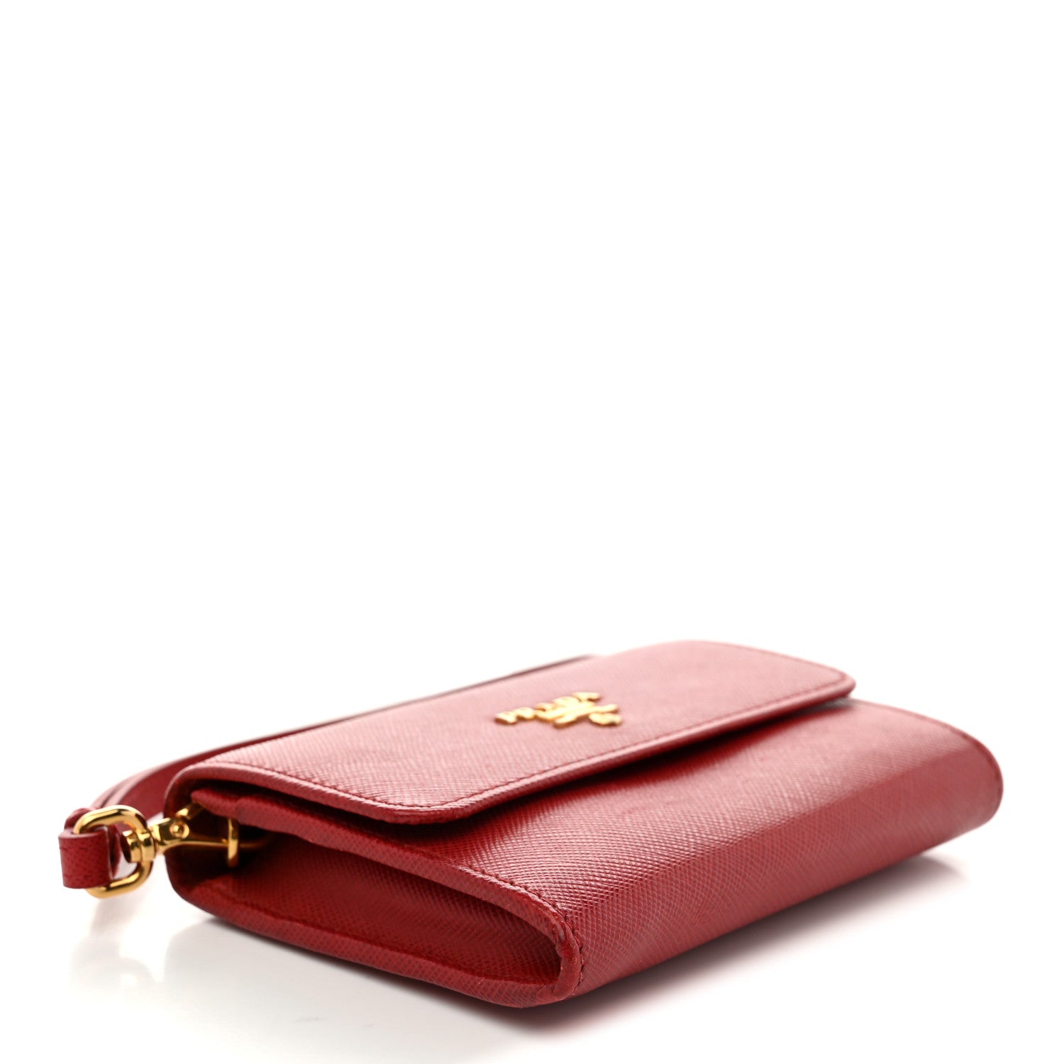 Prada Saffiano Metal Wristlet  Fuoco 4 of 8