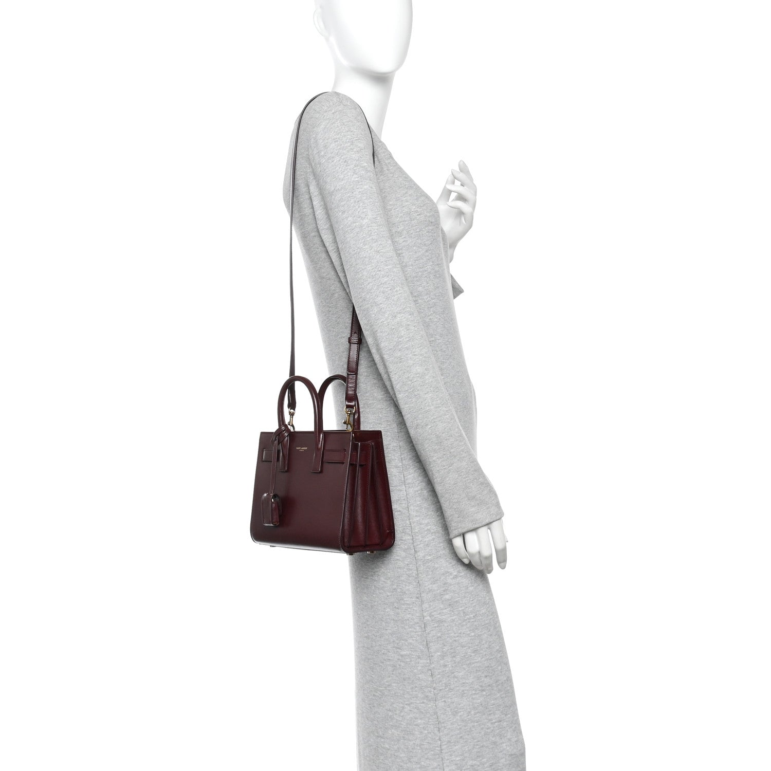 Saint Laurent Calfskin Nano Supple Sac De Jour Red Velvet 2 of 10