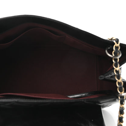 Chanel Glazed Calfskin Quilted Large Daily Walk Flap Black 5 of 11