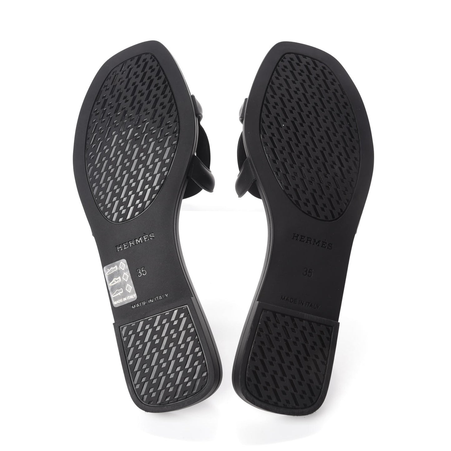 Rubber Aloha Sandals 35 Black