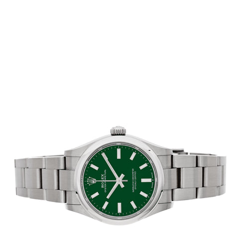 Stainless Steel 31mm Oyster Perpetual Watch Green 277200