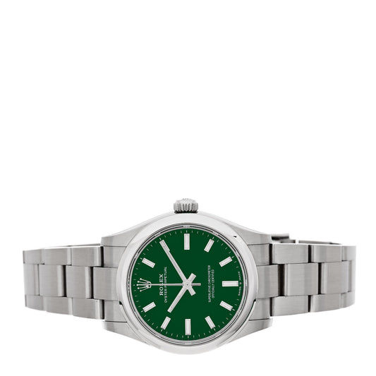 Stainless Steel 31mm Oyster Perpetual Watch Green 277200