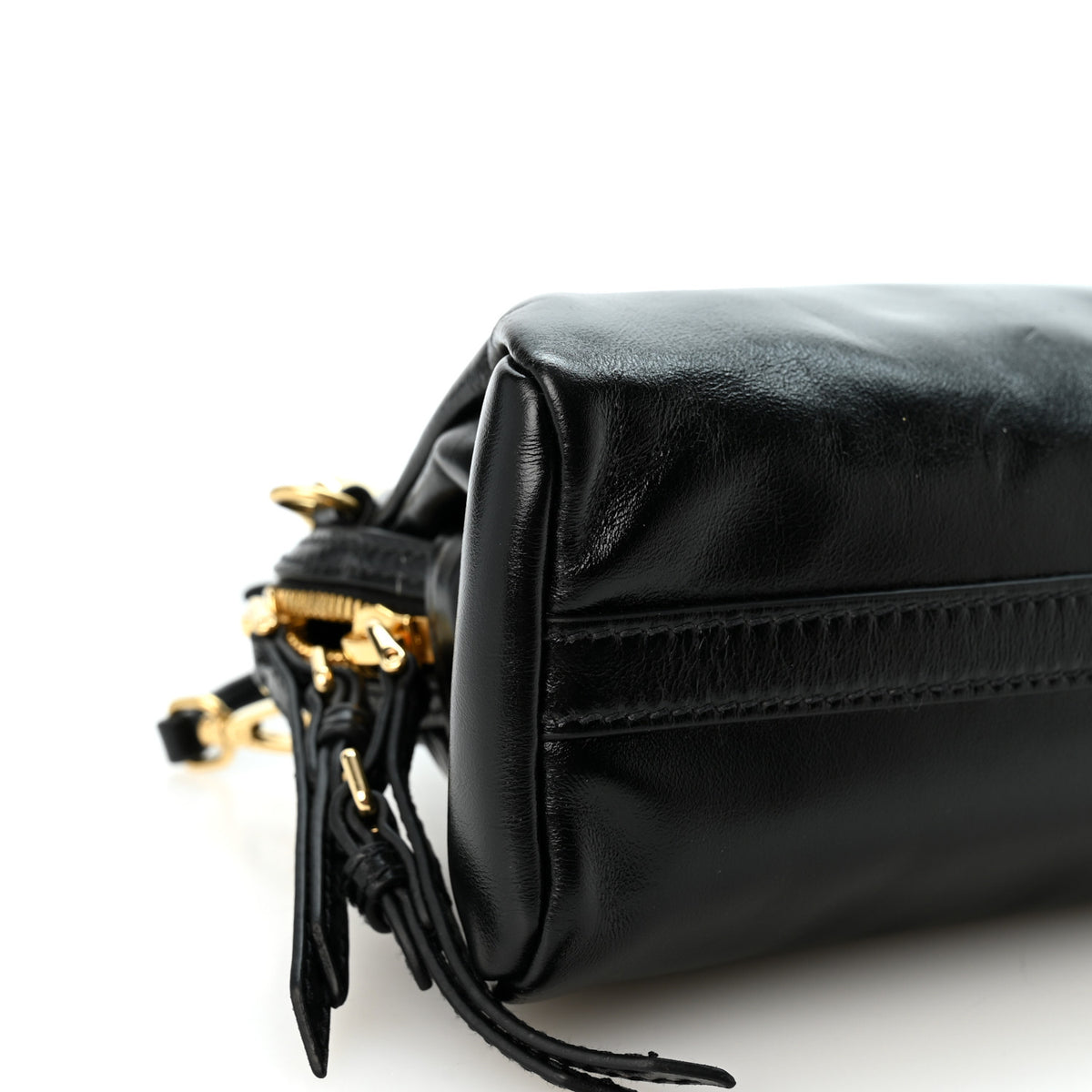 Softy Shine Calfskin Caprice Clutch Black