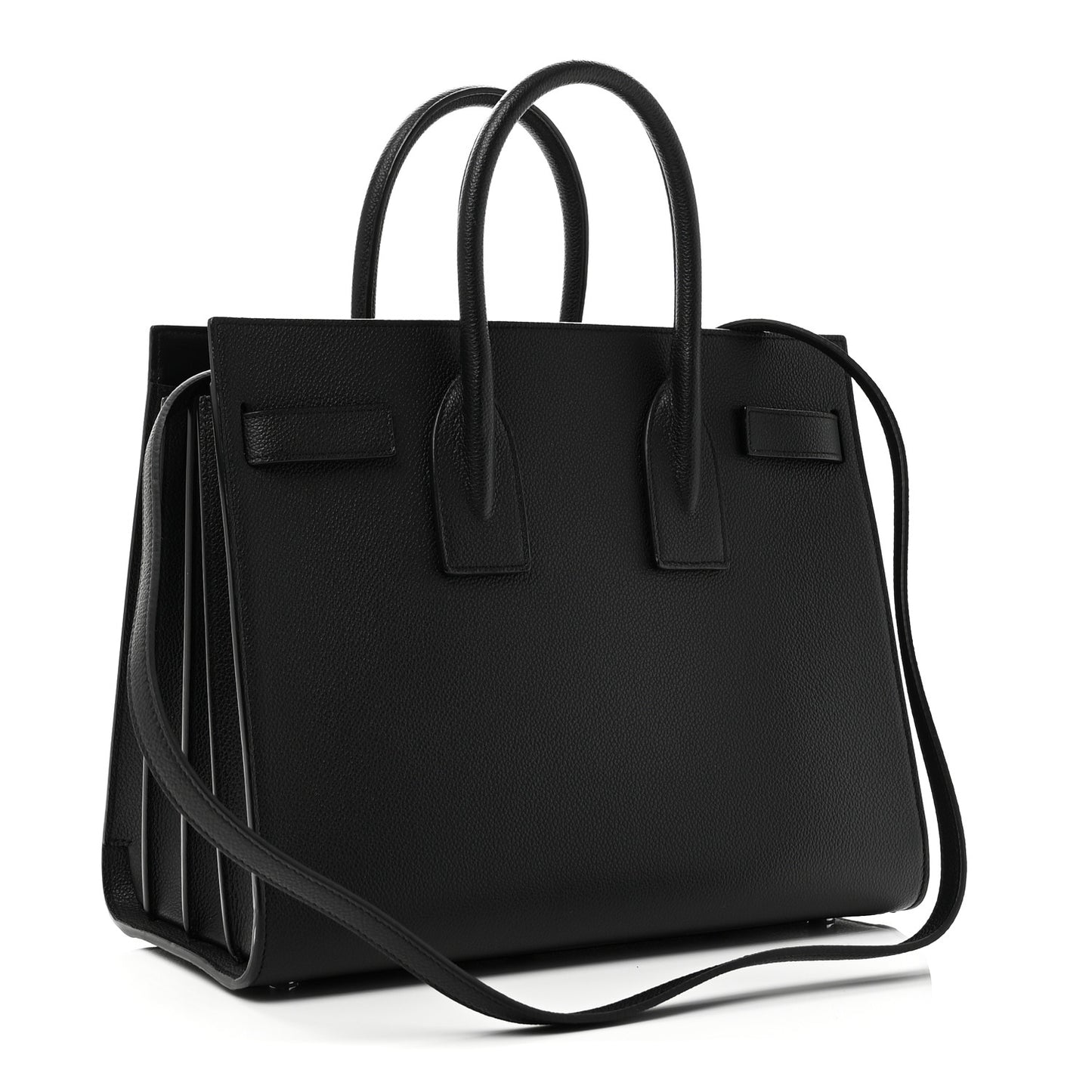 Grained Calfskin Small Sac De Jour Black