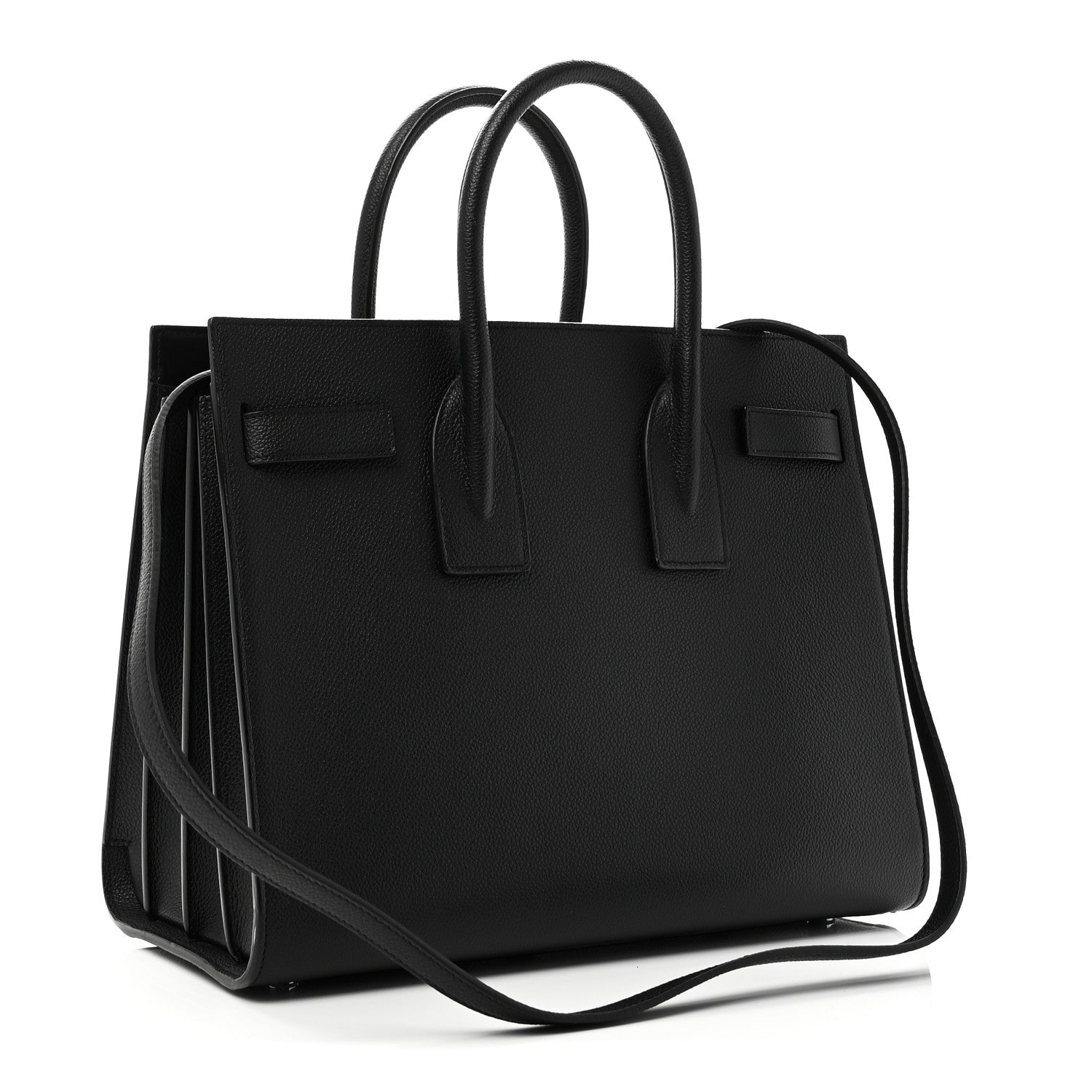 Saint Laurent Grained Calfskin Small Sac De Jour Black 3 of 9