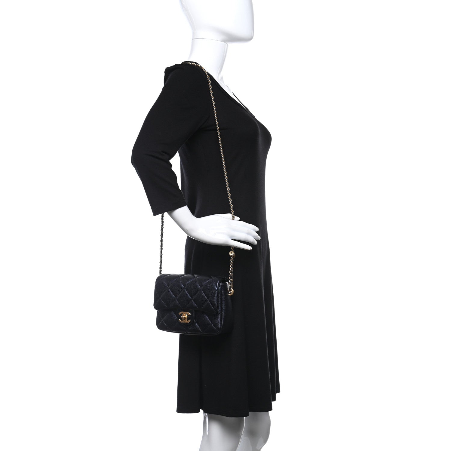 Chanel Iridescent Caviar Quilted Mini My Perfect Flap Black 2 of 10