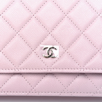 Chanel Caviar Quilted Wallet On Chain WOC Light Pink 17 of 18