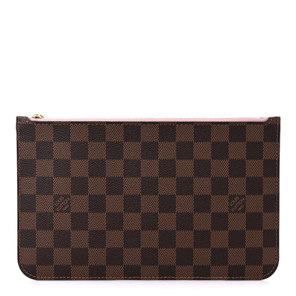 Louis Vuitton Damier Ebene Neverfull MM GM Pochette Rose Ballerine 1 of 7