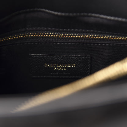 Saint Laurent Calfskin Y Quilted Monogram Medium Loulou Chain Satchel Black 9 of 12