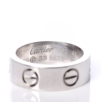 Cartier 18K White Gold 5.5mm LOVE Ring 47 4 4 of 4