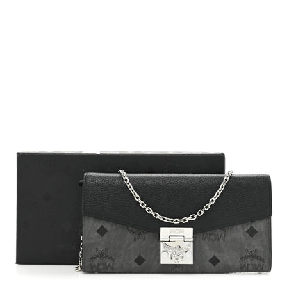 MCM Visetos Calfskin Large Patricia Wallet On Chain Black 13 of 13