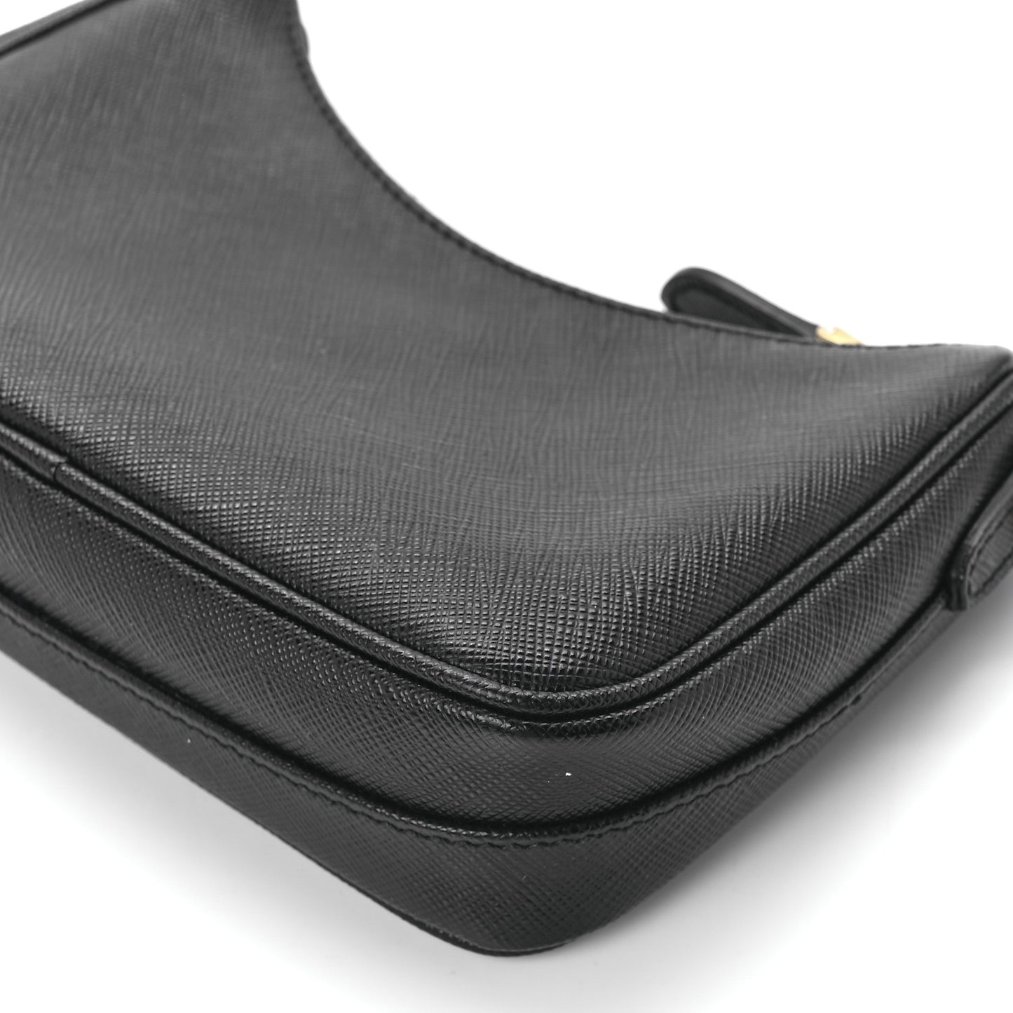 Saffiano Lux Mini Shoulder Bag Black