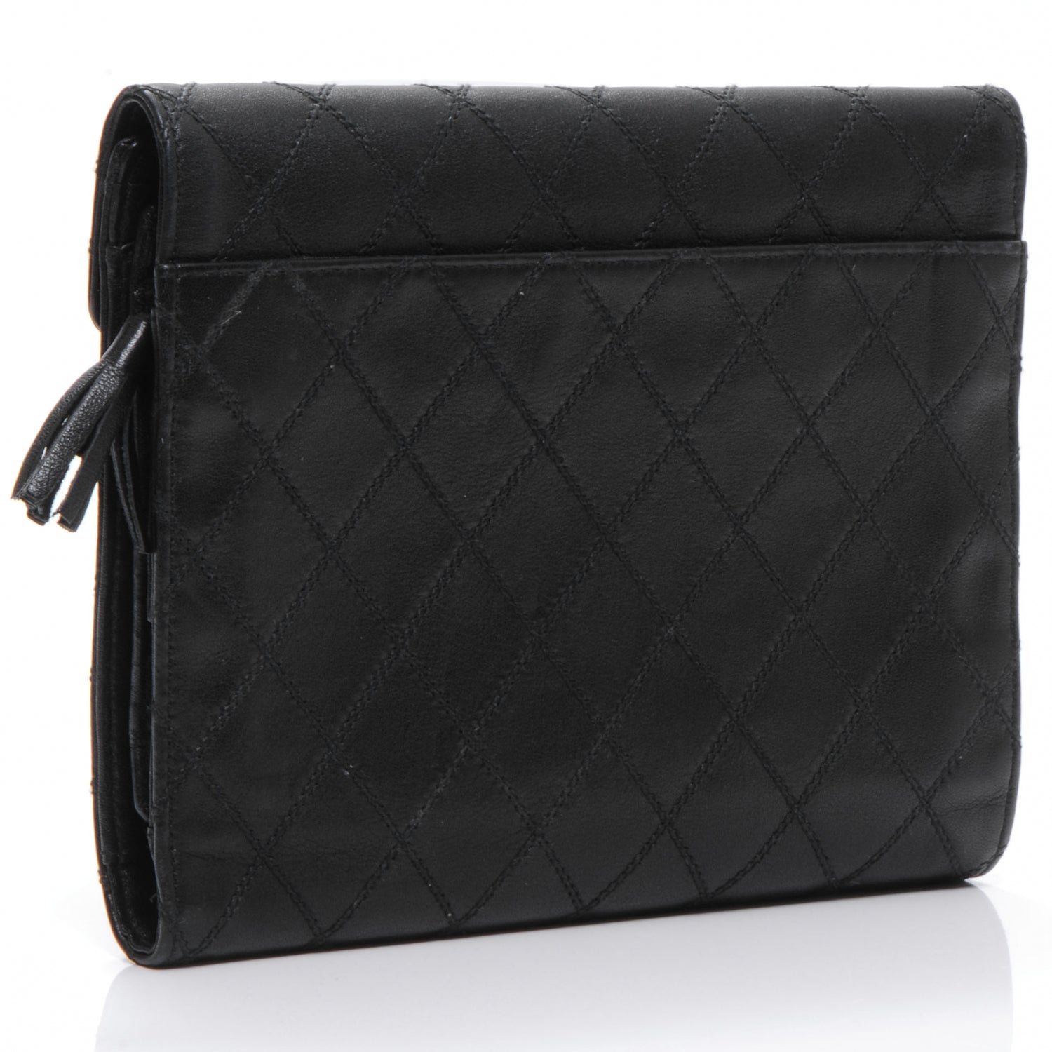 Chanel Diamond Stitch Compact Wallet Black 3 of 8
