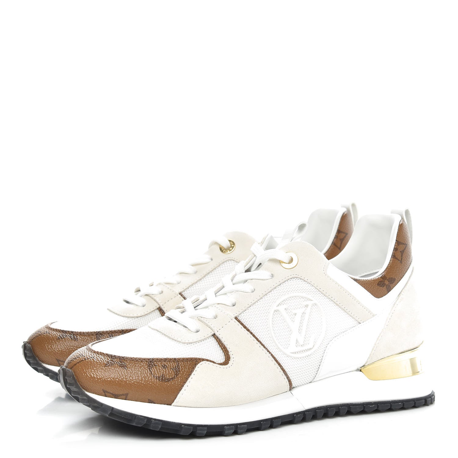 Louis Vuitton Calfskin Monogram Run Away Sneakers 39.5 White 3 of 9