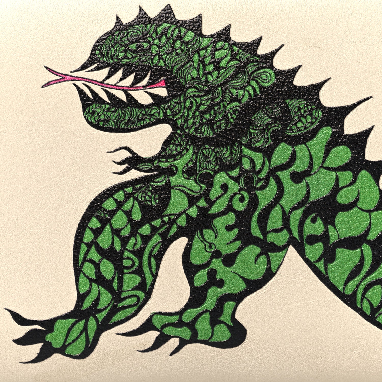 Christian Dior Calfskin Niki De Saint Phalle Dragon Zip Around Wallet Off White 8 of 11