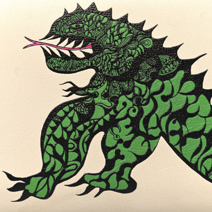 Christian Dior Calfskin Niki De Saint Phalle Dragon Zip Around Wallet Off White 8 of 11