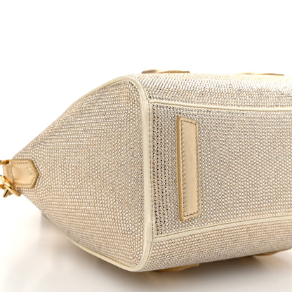 Givenchy Crystal Embellished Mini Lock Antigona Shoulder Bag Blond 9 of 10