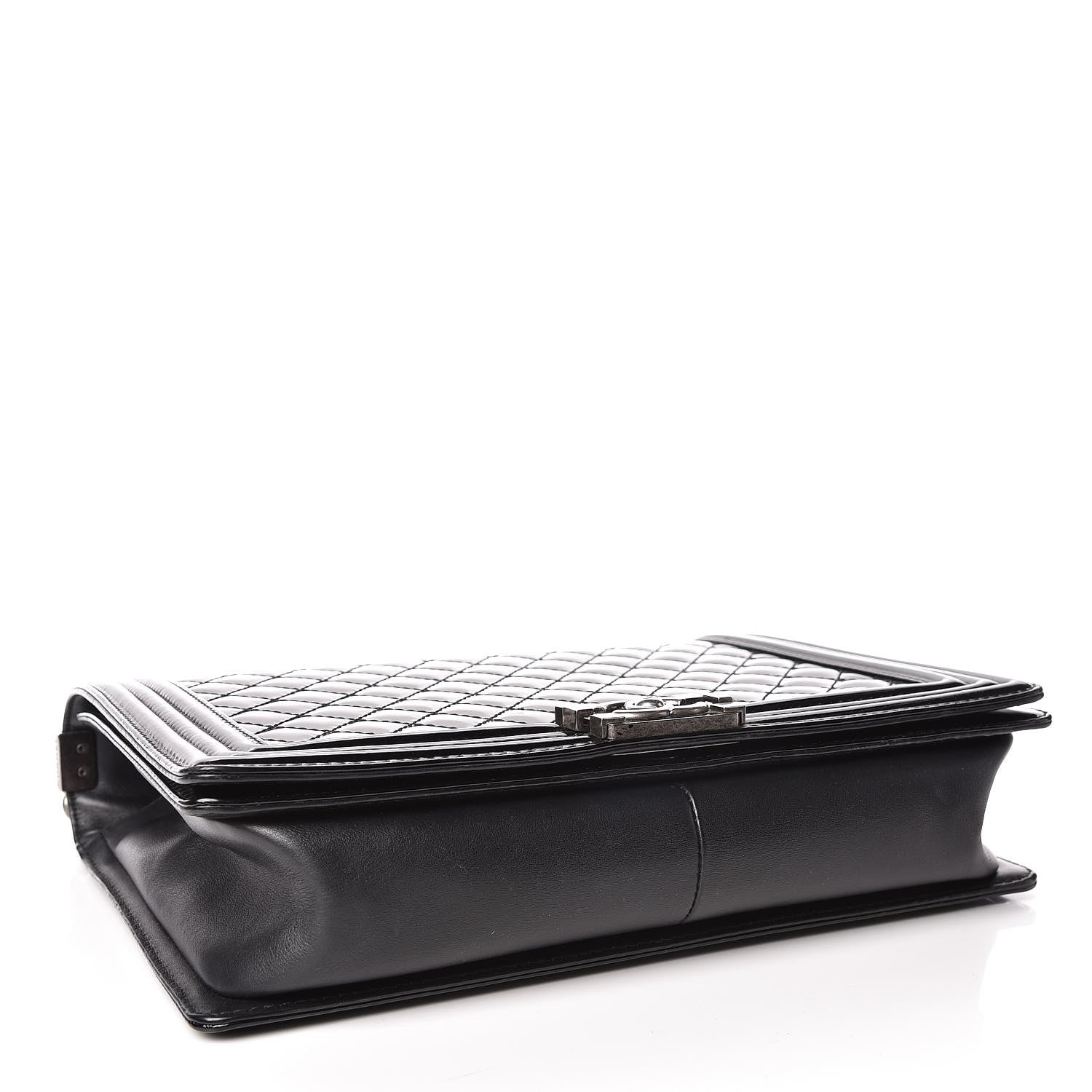 Chanel Patent Quilted Large Boy Flap Black 4 of 11
