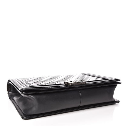 Chanel Patent Quilted Large Boy Flap Black 4 of 11