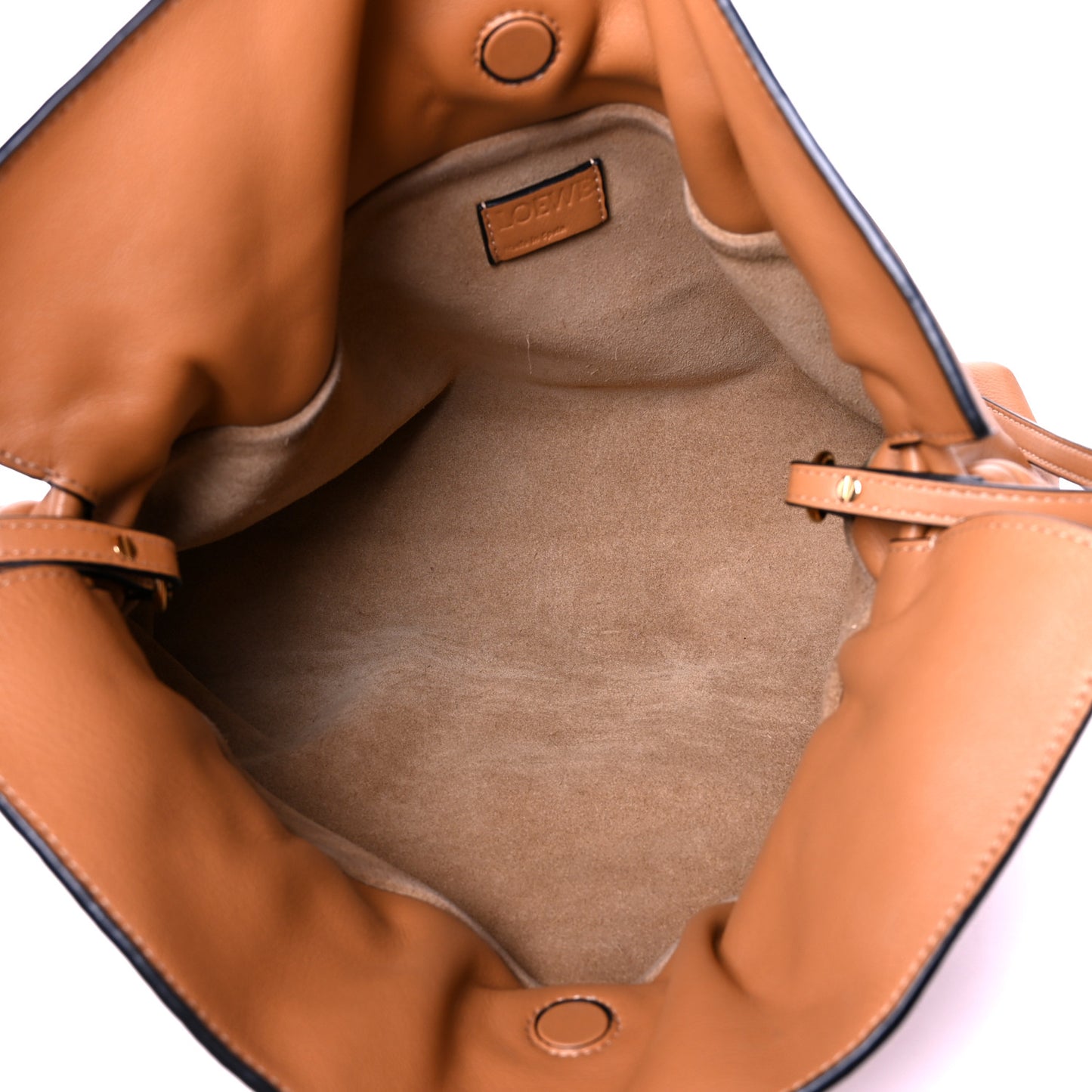 Calfskin Flamenco Knot Clutch Warm Desert