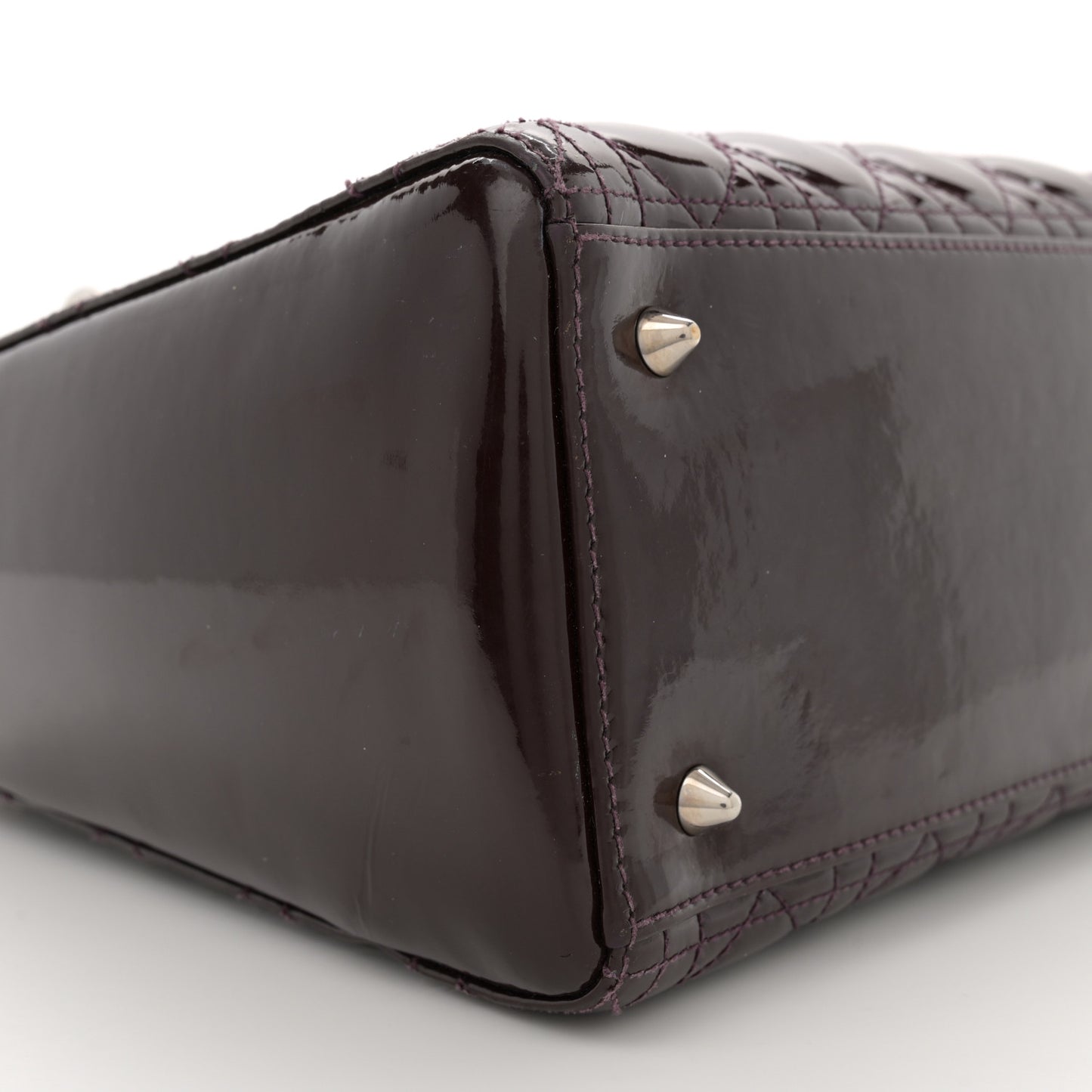 Patent Cannage Medium Lady Dior Burgundy Red