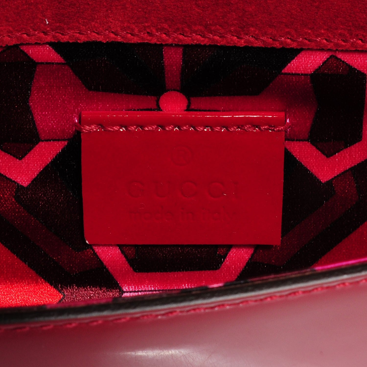 Gucci Patent Romy Clutch Red 5 of 9