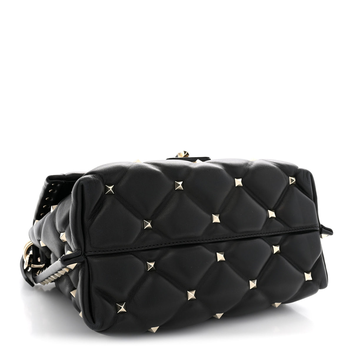 Nappa Medium Candystud Top Handle Bag Black