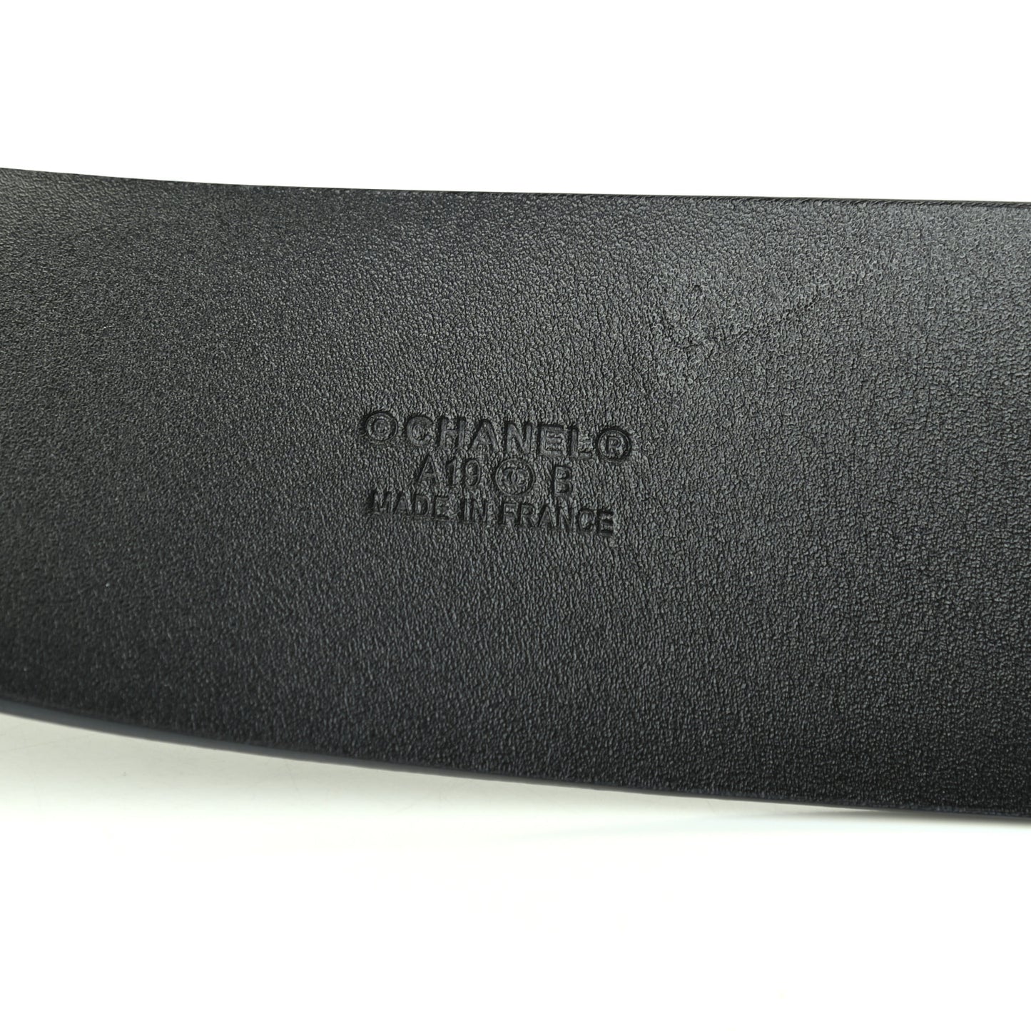 Calfskin Pearl Resin CC Chain Belt 90 36