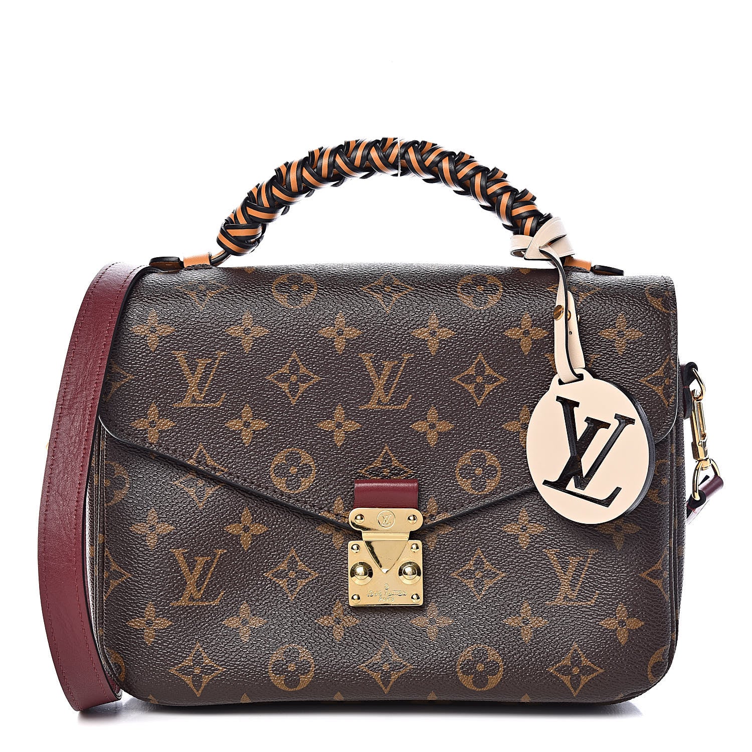 Louis Vuitton Monogram Braided Pochette Metis Safran 1 of 10
