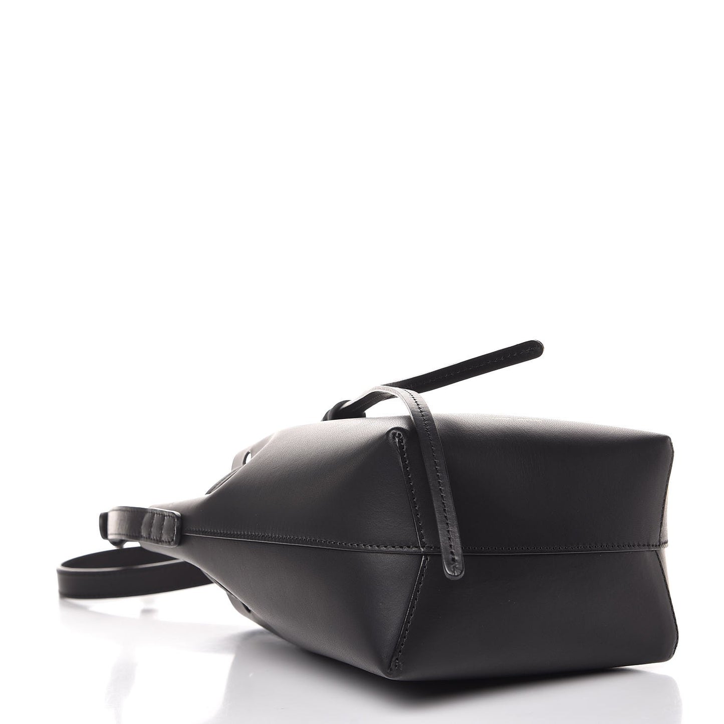 Calfskin Mini Mini Bucket Bag Black Flamma