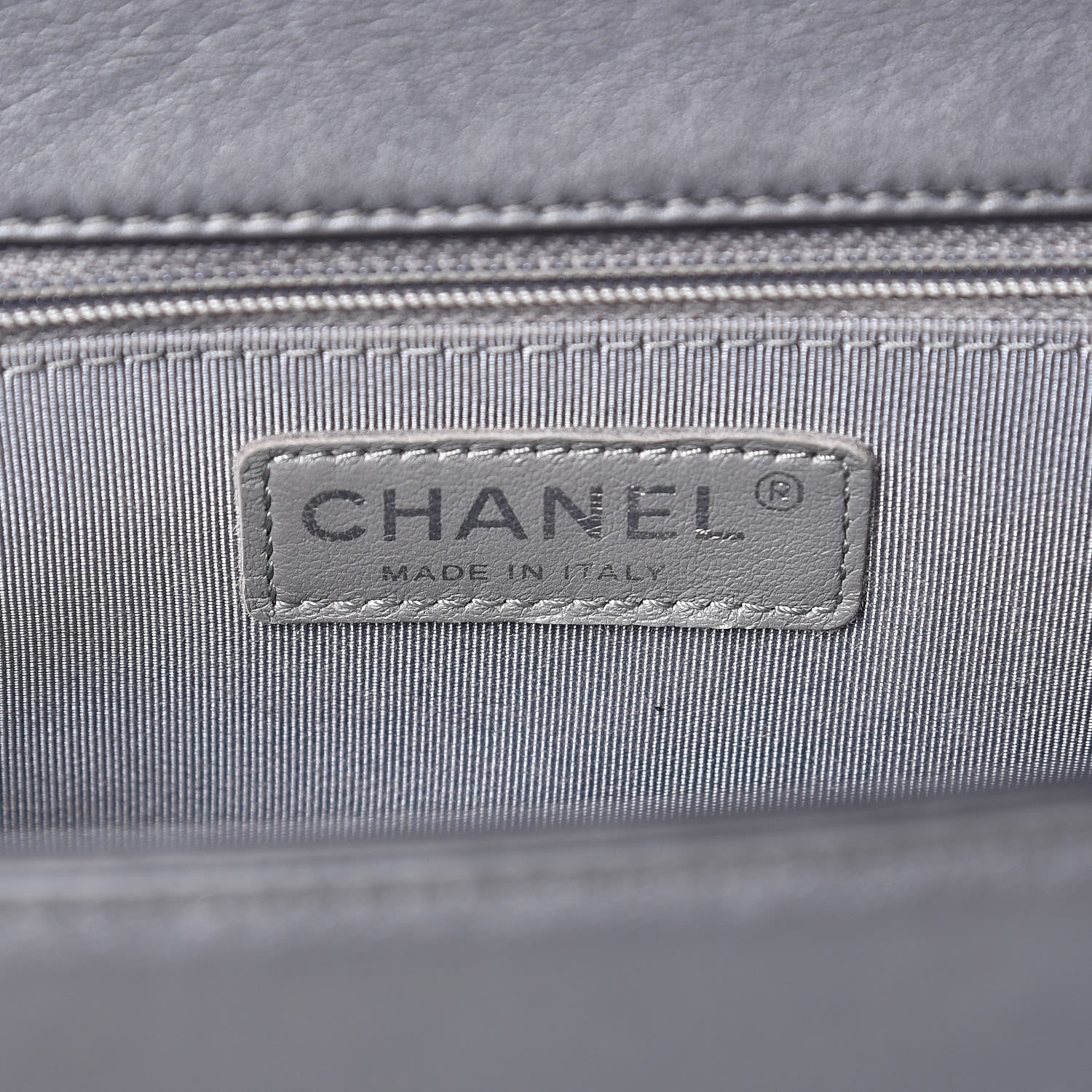 Chanel Metallic Calfskin Quilted New Medium Boy Flap Dark Silver 6 of 11