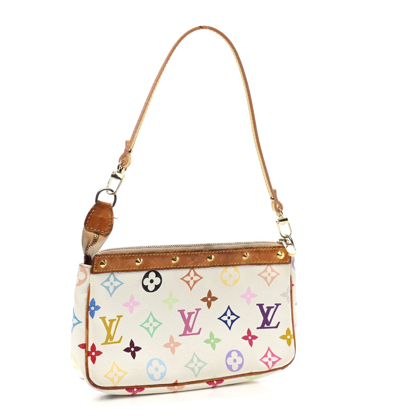 Monogram Multicolor Pochette Accessories White
