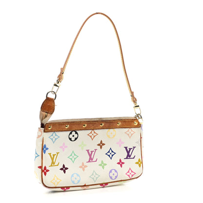 Louis Vuitton Monogram Multicolor Pochette Accessories White 3 of 14