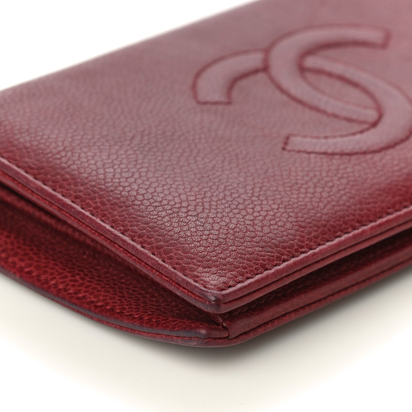 Caviar Timeless CC Yen Wallet Bordeaux