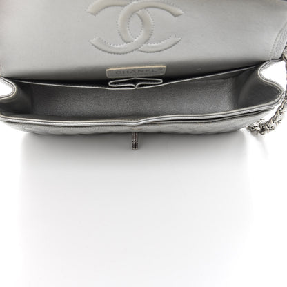 Chanel Metallic Caviar Quilted Medium Double Flap Silver 5 of 11