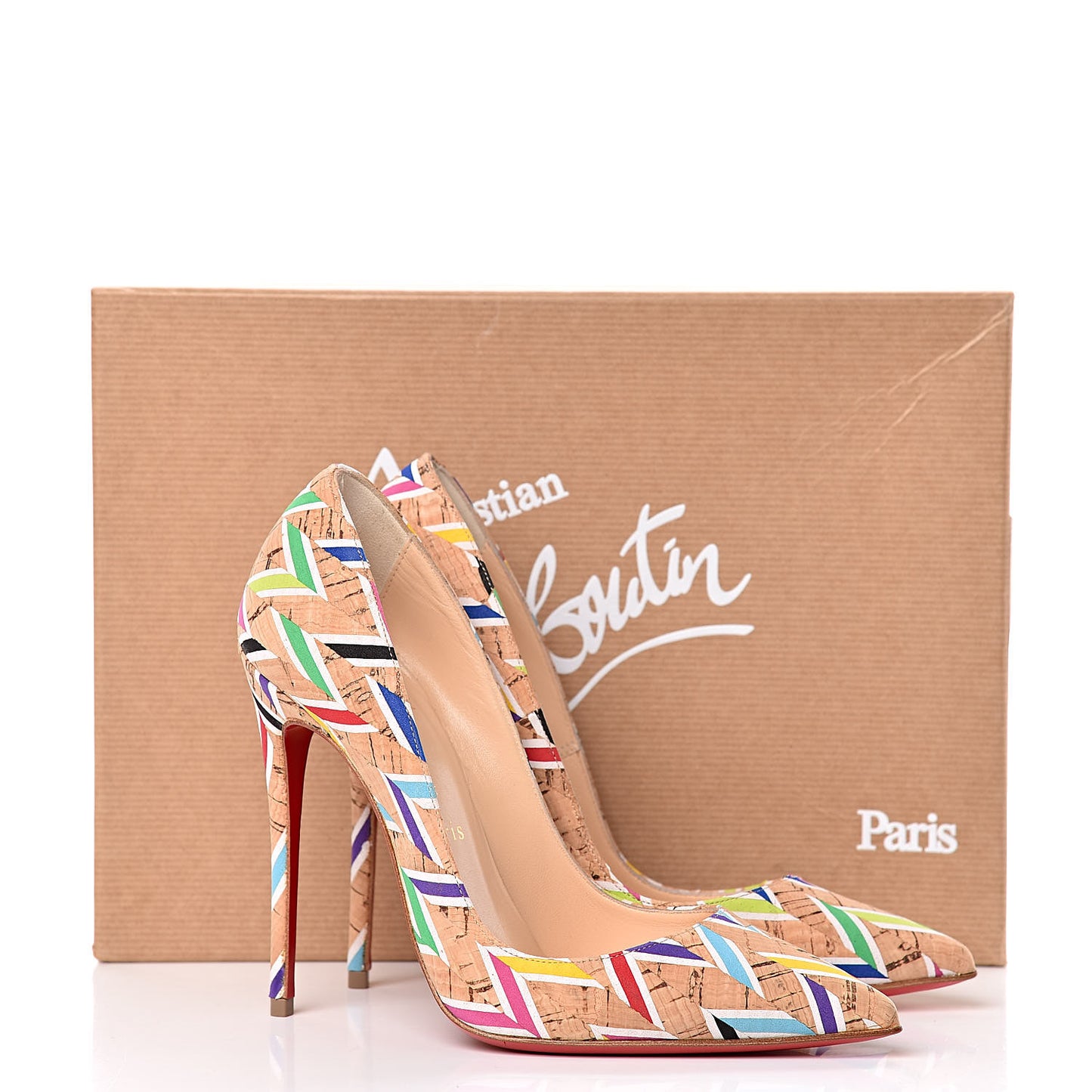Cork Chevron Print So Kate 120 Pumps 35.5 Multicolor