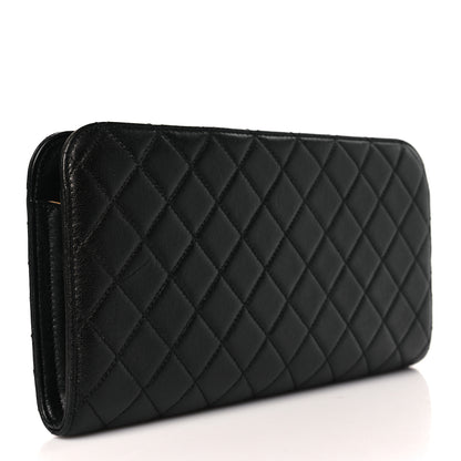 Chanel Lambskin Quilted Coco Midnight Clutch Black 3 of 10