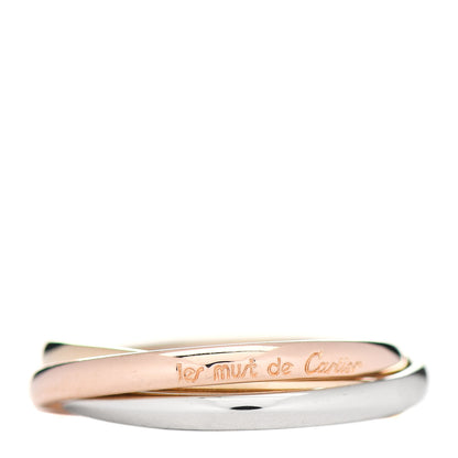Cartier 18K Pink Yellow White Gold Extra Small Les Must De Cartier Trinity Ring 50 5.25 1 of 4