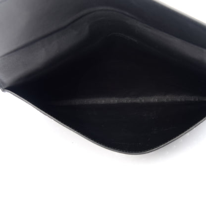 Alexander McQueen Grained Calfskin Studded Skull Envelope Clutch Black 5 of 8