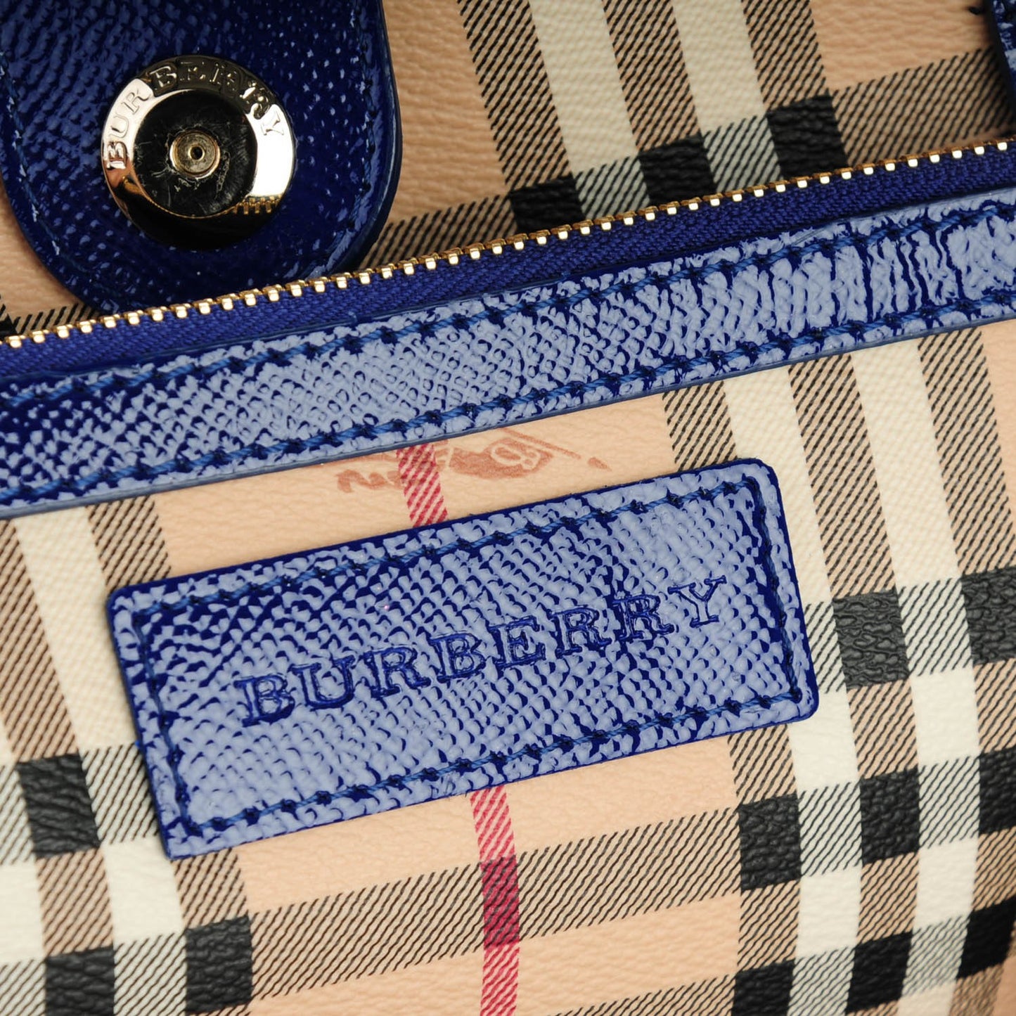 Haymarket Check Small Canterbury Tote Brilliant Blue