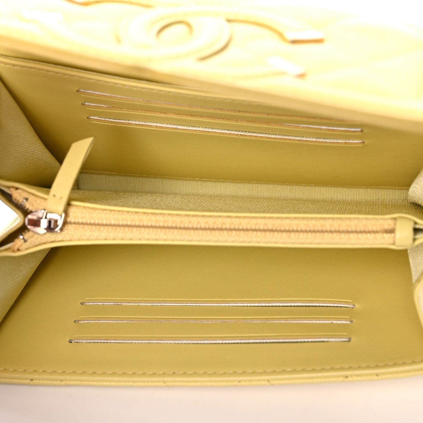 Caviar Quilted Medium Filigree Flap Wallet Yellow