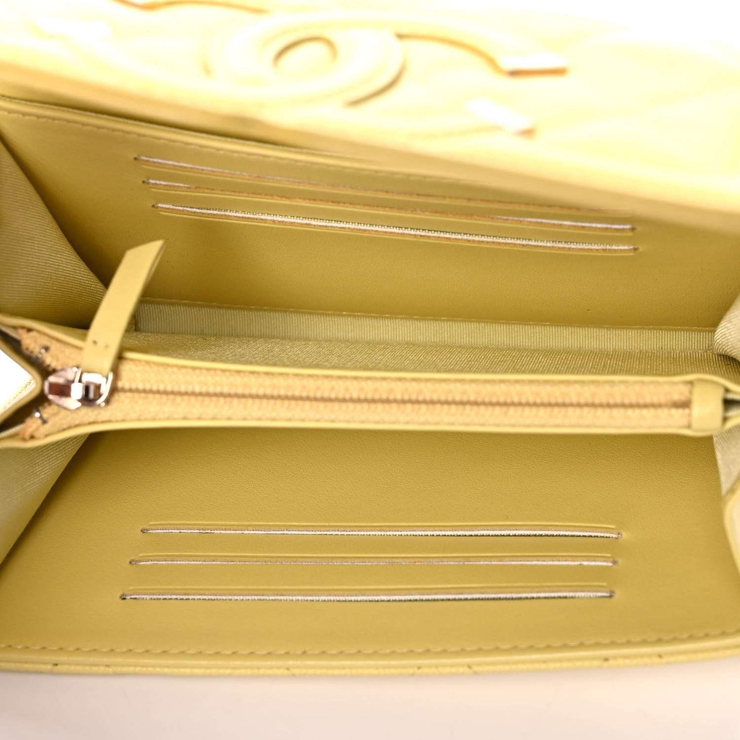 Chanel Caviar Quilted Medium Filigree Flap Wallet Yellow 5 of 14