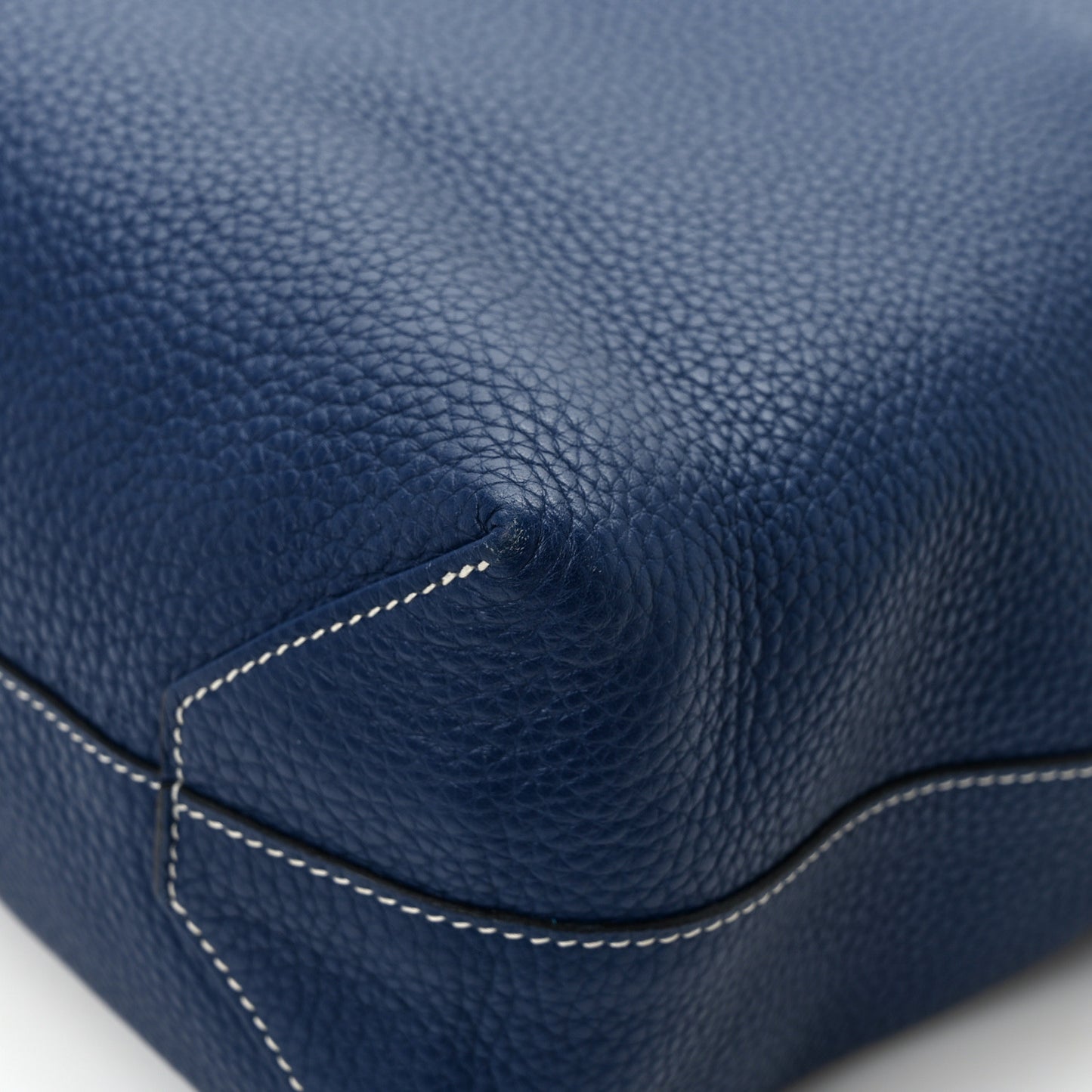 Taurillon Clemence Double Sens 36 Reversible Tote Deep Bleu Vert Bosphere