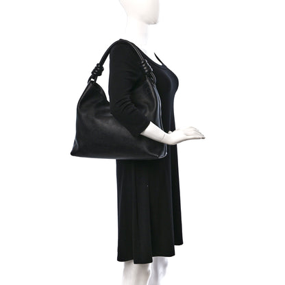 Loewe Calfskin Small Flamenco Knot Hobo Black 2 of 8