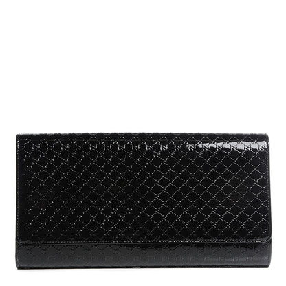 Gucci Patent Microguccissima Medium Broadway Evening Clutch Black 1 of 7