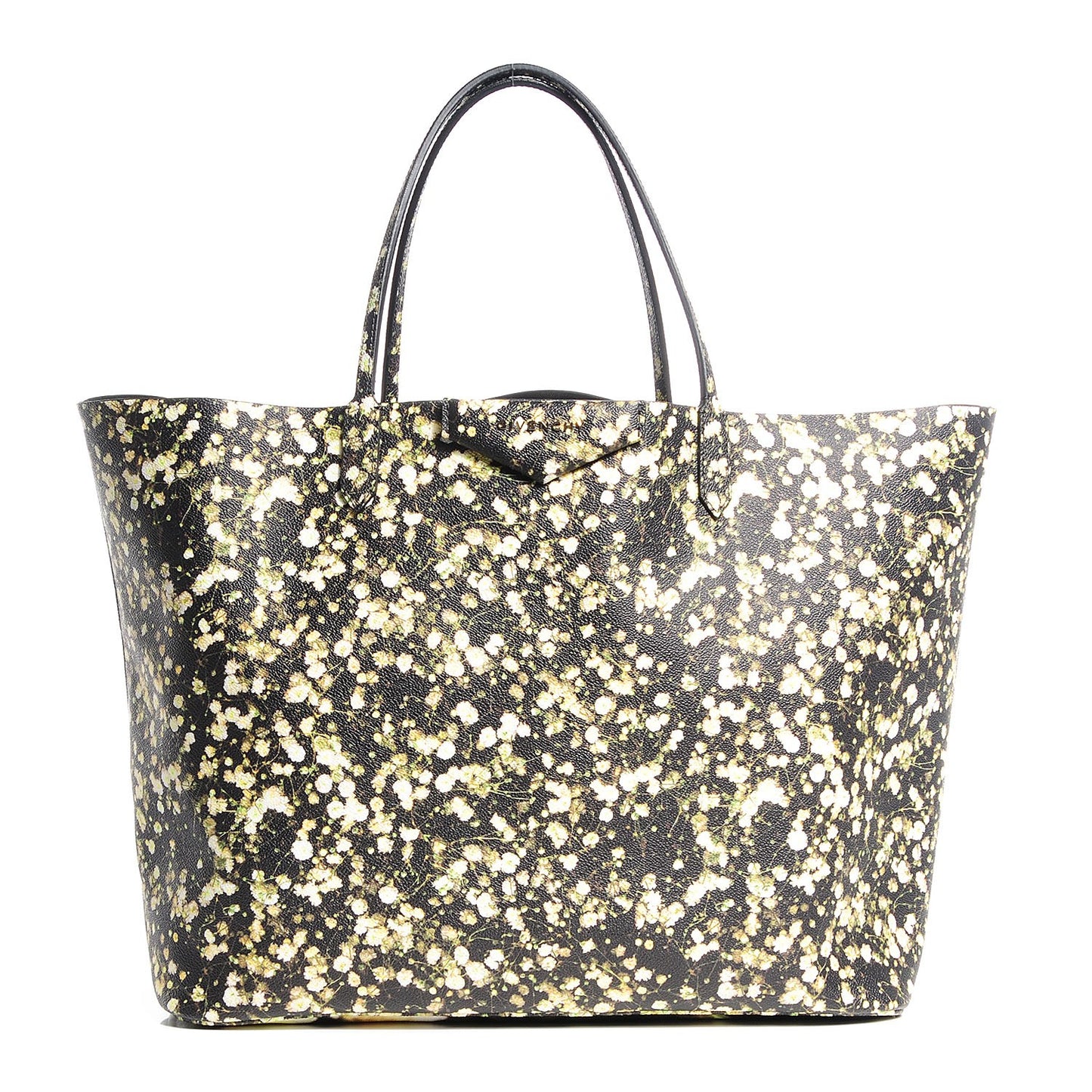 Textured Coated Canvas Baby's Breath Print Large Antigona Tote