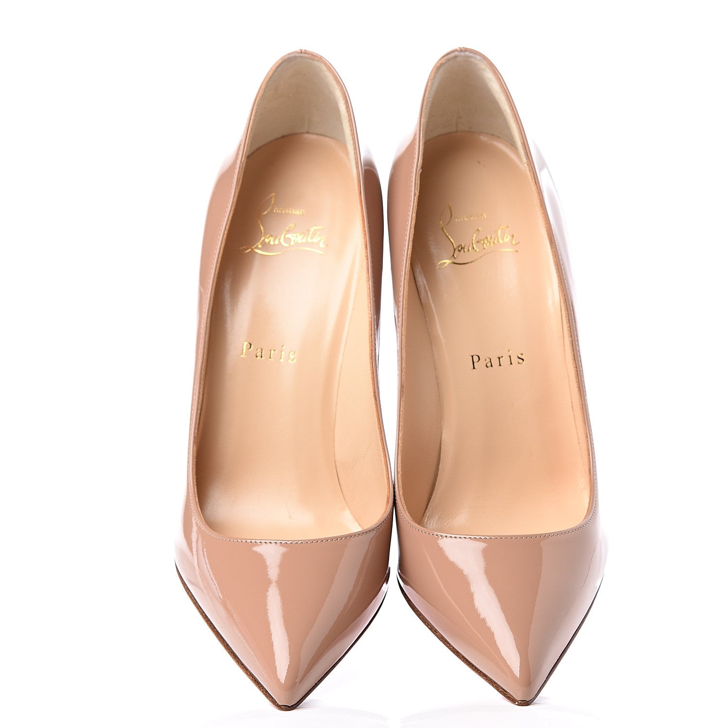 Christian Louboutin Patent Pigalle 100 Pumps 37 Nude 5 of 10