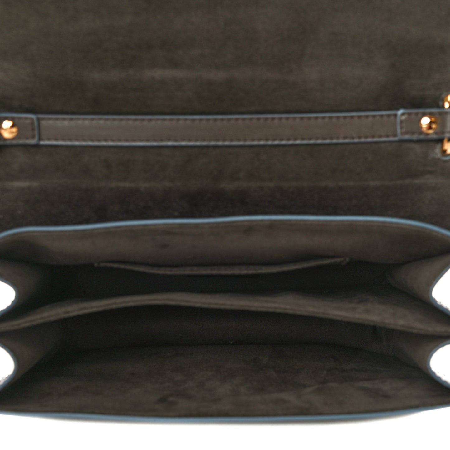 Vitello Liberty Scalloped Studded Kan I Shoulder Bag Carbone
