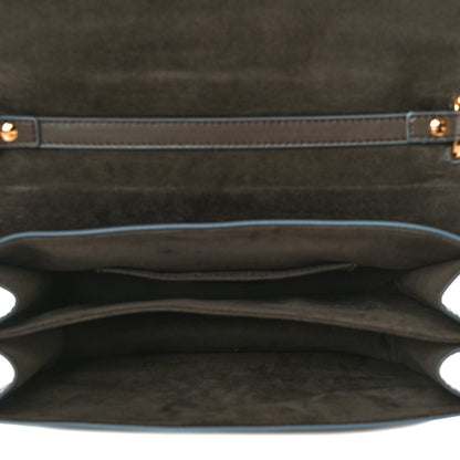 Fendi Vitello Liberty Scalloped Studded Kan I Shoulder Bag Carbone 4 of 10